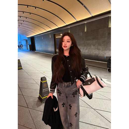 LINCHAOZHANG【高街刺绣】LK250149 克罗心牛仔裤 商品图1