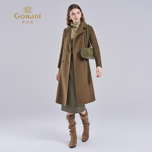 【羊绒】乔万尼羊毛羊绒大衣女新款收腰高级感风衣领ET4A930 商品图3