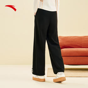 安踏自由裤丨茧型裤直筒裤女冬季宽松休闲加绒运动长裤162547311N