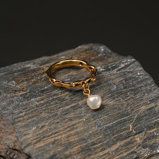 北京仓｜Goossens Paris-RIVIERA-淡水珍珠 链条 戒指［法国设计师］ 商品图0