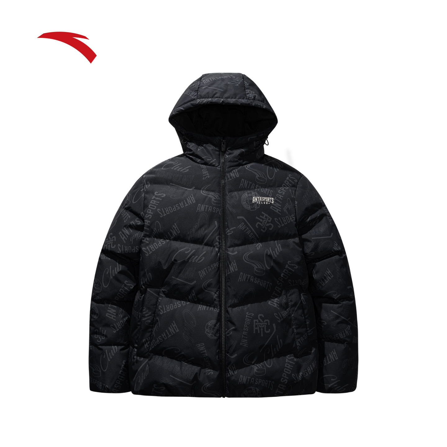 安踏连帽运动羽绒服男冬季新款防泼水鸭绒保暖休闲棉服152548911