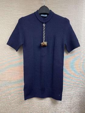 女款挂饰短袖针织衫la020