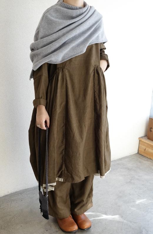 AODRESS 羊毛蓬蓬娃娃衫裙(neck cut side gather dress) 商品图3