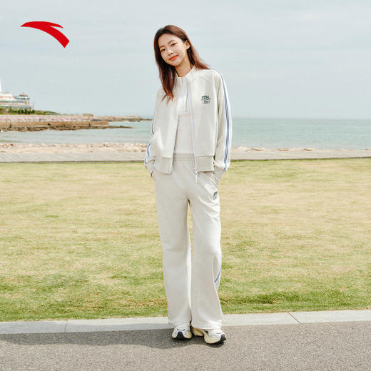 安踏针织开衫外套女装冬季新款学院风休闲宽松运动上衣162538704 商品图3