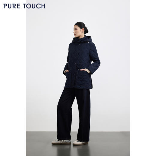 商场同款PURE TOUCH女装25秋冬新款菱格棉服抽绳收腰经典短外套 商品图1