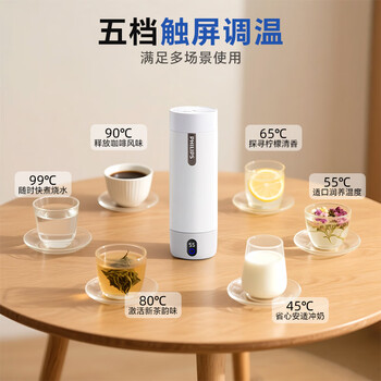 飞利浦（PHILIPS）烧水杯保温杯便携式烧水杯子旅行电加热水杯壶男女士实用礼物 /厨具 /水具 /保温杯