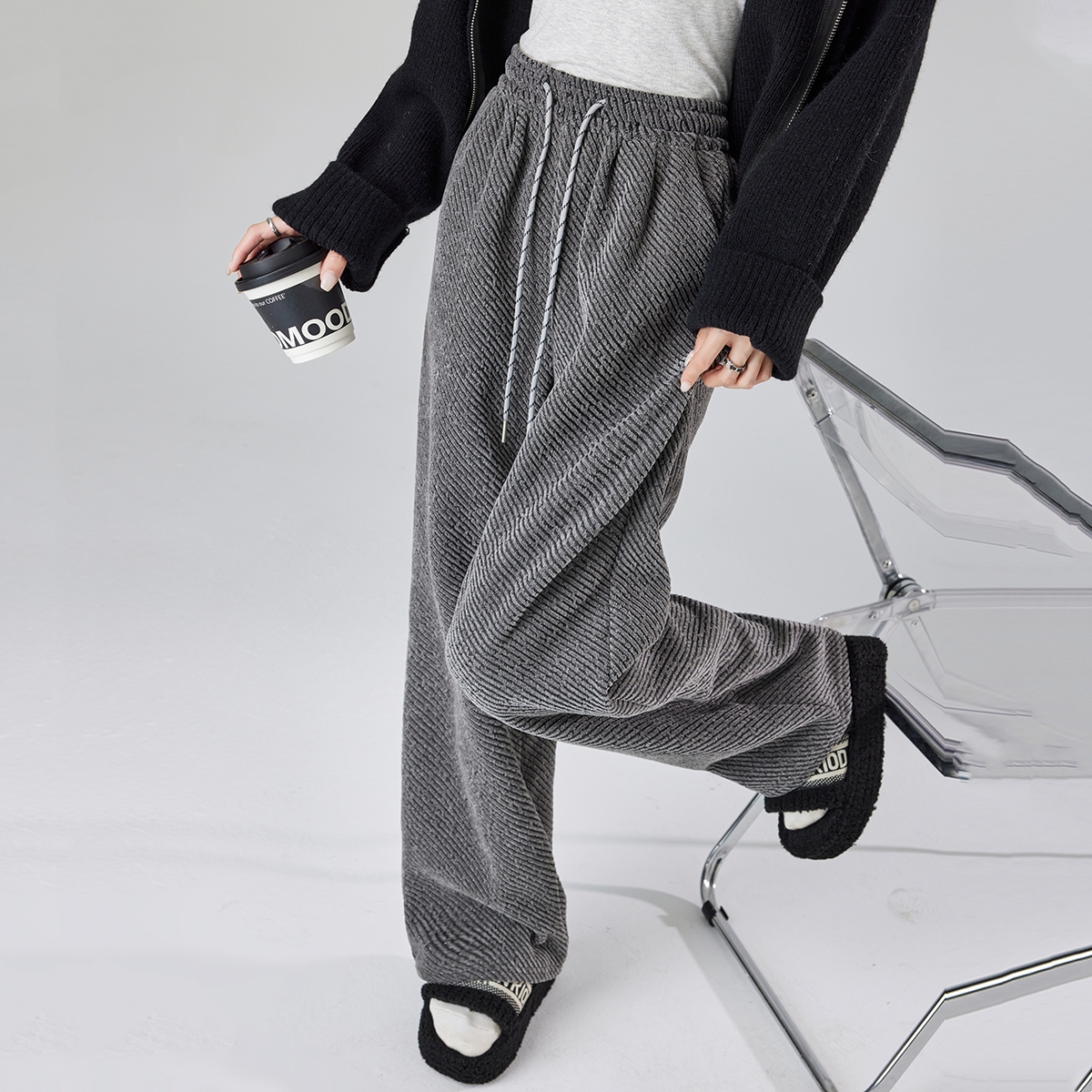 秋冬重磅『小香提花银河裤』加绒加厚 随身小暖炉 小香提花肌理 垂顺有型