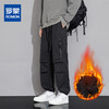 【加绒保暖】罗蒙秋冬款加绒工装休闲裤男士宽松时尚百搭侧边大口袋设计方便时尚通勤休闲长裤子 商品缩略图0