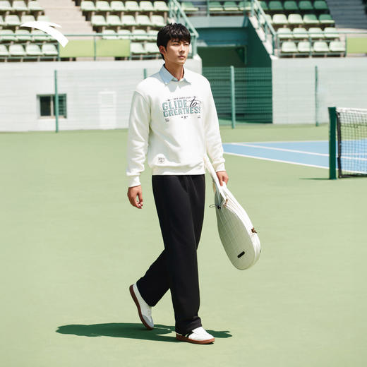 安踏潮流美式休闲长裤男2025冬季新款加绒宽松阔腿裤子152548302N 商品图2