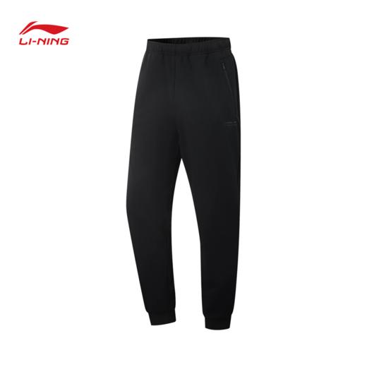 李宁男子束脚加绒保暖针织运动裤AKLV833 商品图2