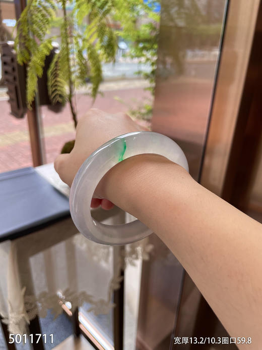 近高冰种飘翠手镯【5011711】圈口59.8~具体价格微信咨询 商品图5