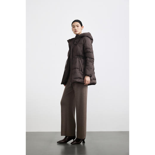 商场同款PURE TOUCH女装25秋冬新款白鹅绒羽绒服中长款连帽鹅绒服 商品图5