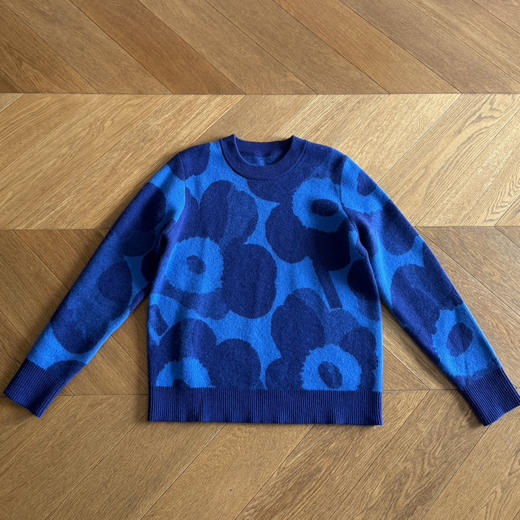 25秋冬新色-M花朵100%羊毛圆领毛衣【包邮+三天无理由退换】 商品图12