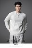 PINLI品立2025秋季新款男条纹提花毛衣打底圆领扣子门襟针织衫潮GD253110079 商品缩略图8