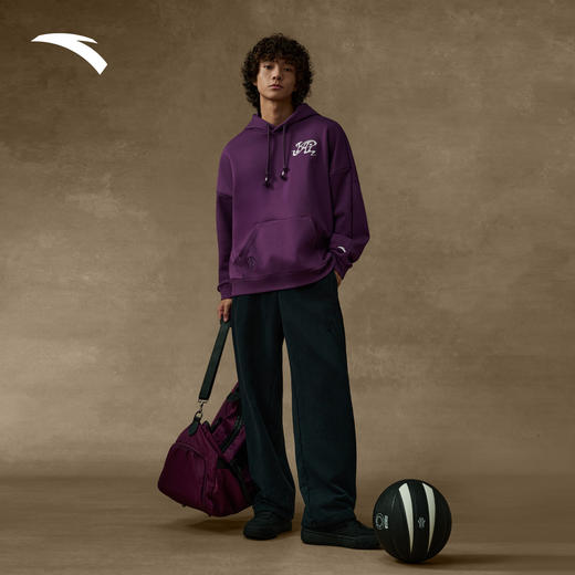 安踏凯里·欧文系列丨安踏部落风美式篮球加绒印花卫衣172541703N 商品图2