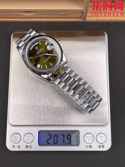 CBD配重版 V9升级版 重量200克+ 劳力士星期日历型系列 日志40mm 白金橄榄绿DD 商品图9