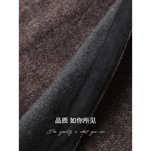 COCOBELLA设计感咖色羊毛通勤半身裙秋冬呢子高腰A字裙HS3161 商品图4