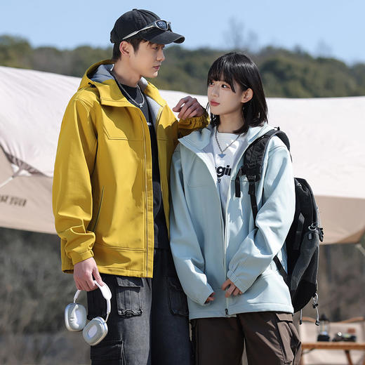 鸟家同款面料！！【Schenvega--软壳机能冲锋夹克】防水防风、防油防污、抗寒保暖、防刮轻便、不挑年龄、不挑场合、男女同款、单穿/内搭都可！ 商品图2