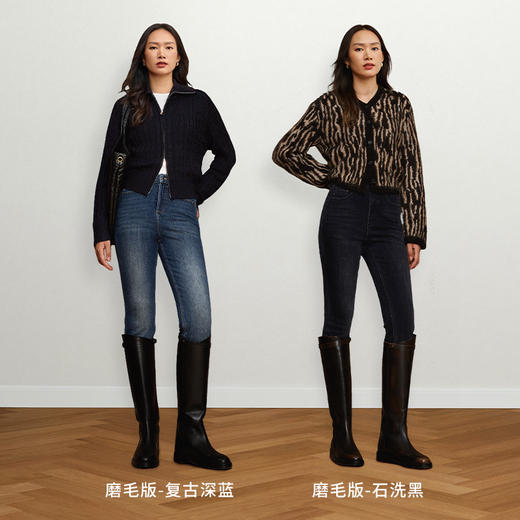 【保暖超紧身裤】simplepieces秋冬新款SPS牛仔女四面弹九分裤 商品图2