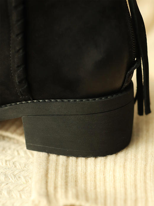 【重磅定制 都是专柜级别的顶顶好料制作】【推荐人手一双闺蜜鞋】【舒服到不想拖 小短靴】羊皮软舒适透气+橡胶大底走路也非常静音 超大气~ 商品图8