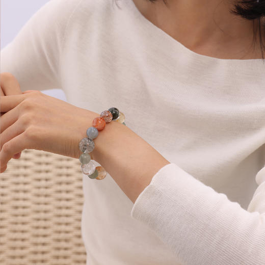 ARSIS｜晶石系列 新韵灵动·绿幽灵多宝水晶串珠手链 商品图2