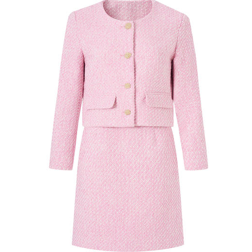 「高货wl」全新升级【铂金会员413/天猫559/差价146】(99922)洛诗琳2025秋冬法式粗花呢小香风外套上衣半身裙两件套 商品图3