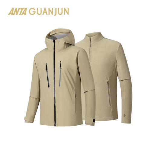 【山锋】安踏冠军抓绒三合一冲锋衣冬季户外梭织两件套152540614 商品图1