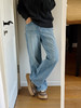 25秋冬--长腿磨毛直筒四面弹高腰牛仔裤【包邮+三天无理由退换】 商品缩略图2