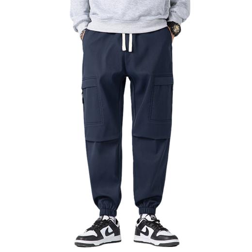 【加绒保暖】罗蒙男士冬季加绒休闲裤工装版型束脚设计腰部抽绳侧边大口袋时尚百搭长裤子 商品图8