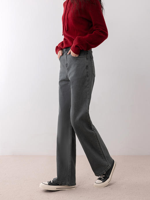 COCO ZONE 99棉复古水洗牛仔裤百搭休闲直筒裤CC2C2272 商品图7