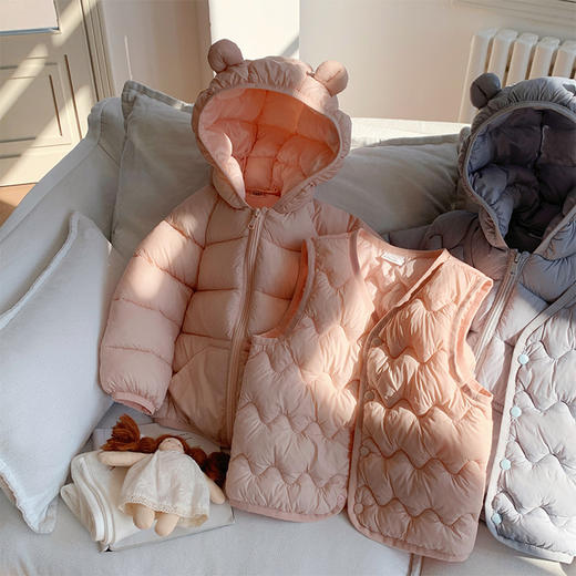 59.9元/2件‼️【泡芙奶油羽绒棉服➕儿童羽绒棉马甲套装】 商品图5