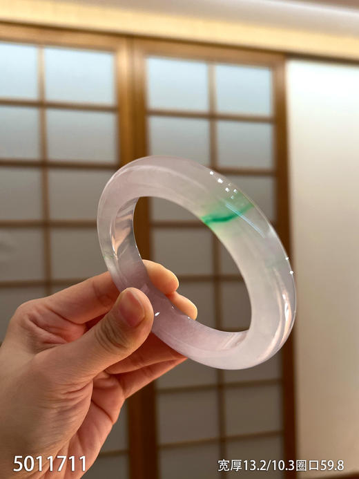近高冰种飘翠手镯【5011711】圈口59.8~具体价格微信咨询 商品图2