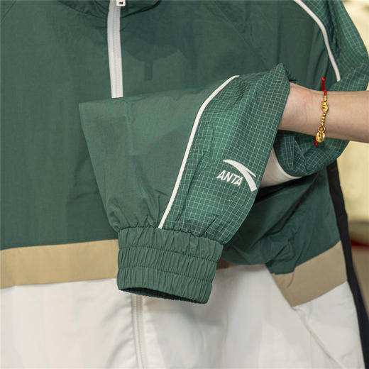 安踏运动外套女子2025秋季新款防泼水梭织夹克休闲上衣162538601N 商品图5