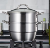 【官方正品保证】	欧乐菲欧式304不锈钢汤锅加厚电燃气通用熬粥家用双耳蒸锅复合24cm-OLO24HZ 商品缩略图0