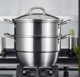 【官方正品保证】	欧乐菲欧式304不锈钢汤锅加厚电燃气通用熬粥家用双耳蒸锅复合24cm-OLO24HZ
