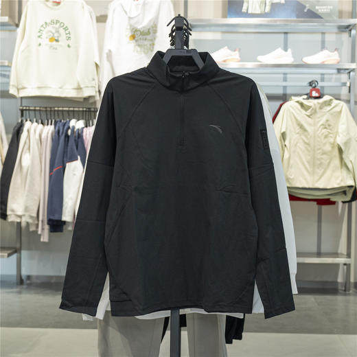 安踏男子新款户外立领时尚休闲运动长袖针织衫152536403 商品图0