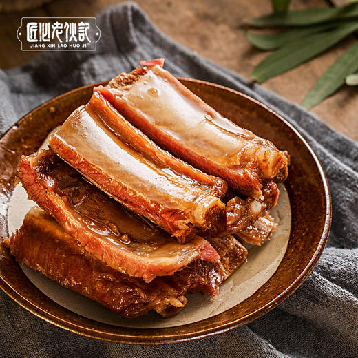 【非遗腊排骨】老伙记非遗美食正宗四川腊味 传统手工柏树枝熏腊香排骨 精选猪肋排 无大骨腊味 商品图1