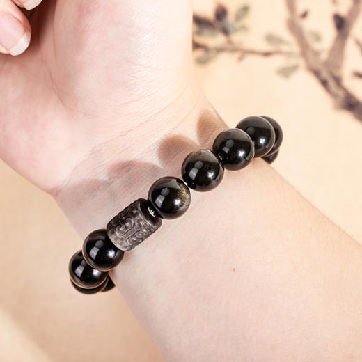 珠御在殿【紫禁守护】金曜石手串/项链 虎眼金曜 金瑞呈祥 流光婉转 福运交织 商品图11