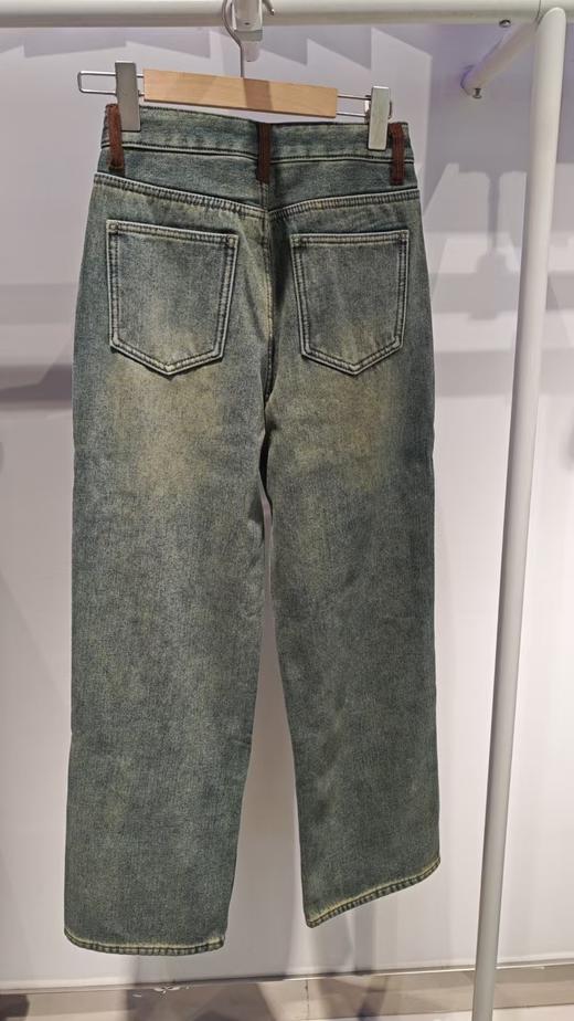 P&X设计师女装2024冬季阔腿牛仔长裤女高腰休闲拖地裤 824410134 蓝色 商品图1