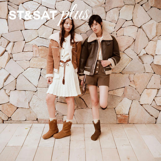 【泰迪系列】星期六复古铆钉巴洛克加绒堆堆靴SSD4118564 商品图3