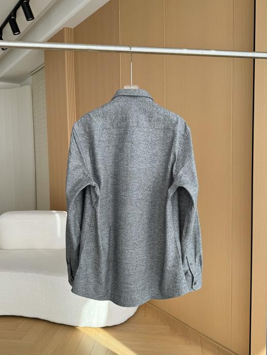 杰*尼*亚男装 新品Trofeo™棉质斜纹针纹男士衬衫 商品图3