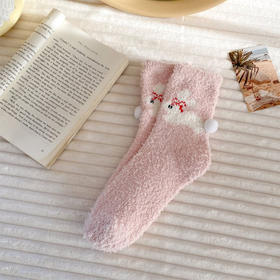 冬暖-珊瑚绒可爱动物屁屁袜纪念日百货门店同款167943414