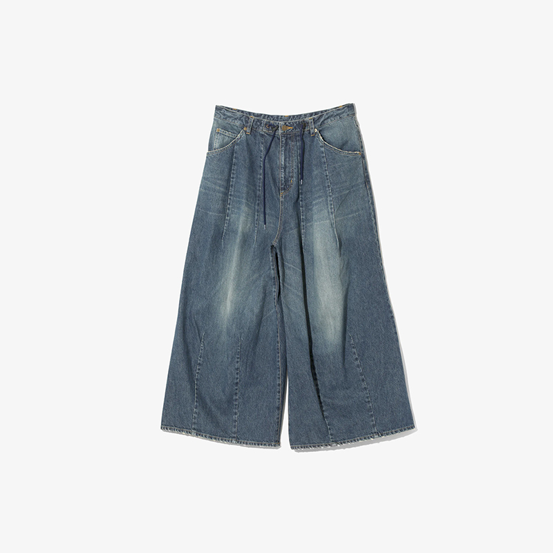 Needles H.D. Buggy Jean Denim 12OZ水洗做旧牛仔直筒阔腿裤