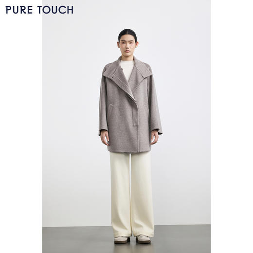 商场同款PURE TOUCH女装25秋冬软糯高腰直筒休闲裤松紧腰加厚长裤 商品图1