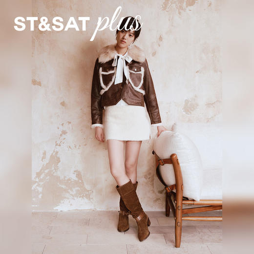 星期六星星铆钉扣带西部牛仔靴SSD4117175 商品图2