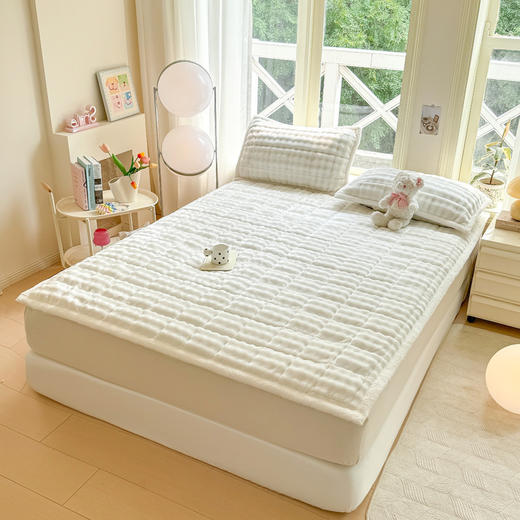 冬季必备·兔毛绒床垫多层泡泡绒结构提供极致温暖 商品图10