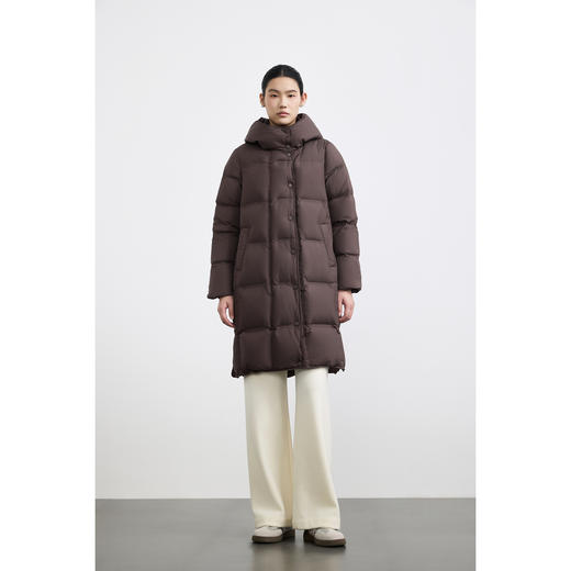 商场同款PURE TOUCH女装25秋冬新款白鸭绒羽绒服中长款连帽羽绒服 商品图6