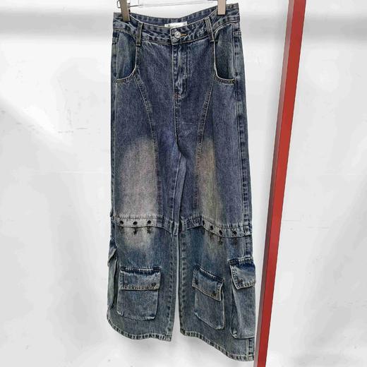 NC&水洗做旧链条工装牛仔裤50821 秋季 050963222577 商品图0