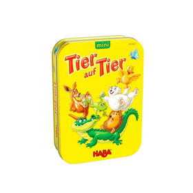 HABA 动物叠叠乐迷你版 桌游 适合5岁+ 专注耐心 手眼协调 德国原装 -1305910