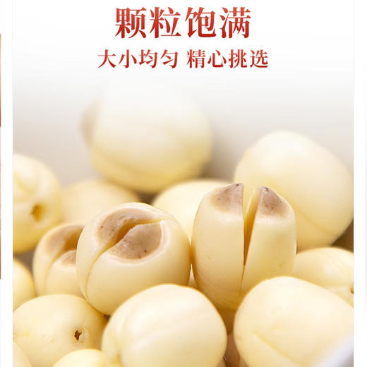 建莲 有机建宁通心白莲真空装 200g 商品图1